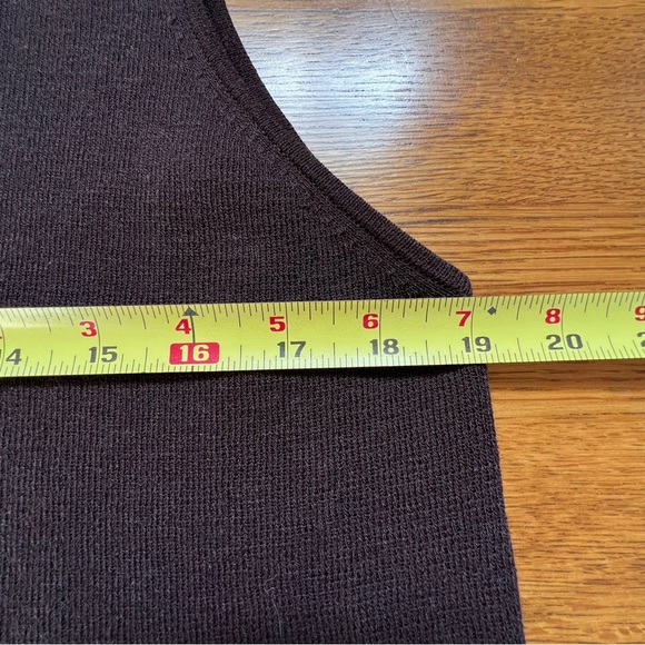 ⭐️ Eileen Fisher 100% Wool Knit Tank Top Brown LARGE - Picture 6 of 11